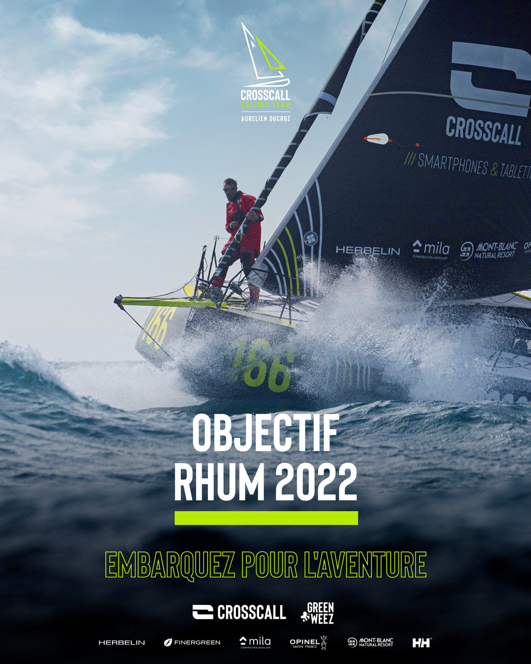 Affiche Objectif Rhum 2022 - Crosscall Sailing Team