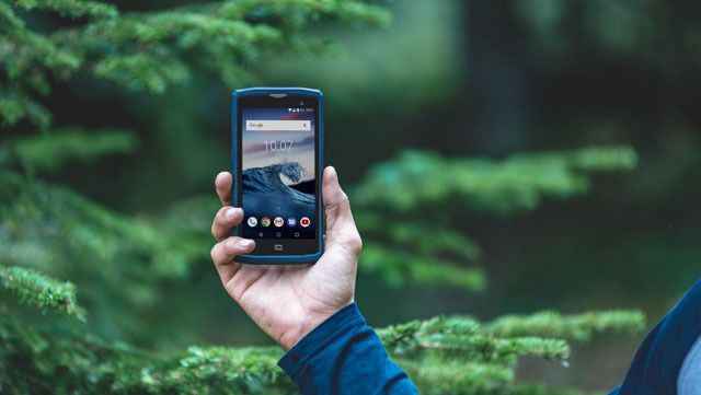 Smartphone Crosscall in the forest