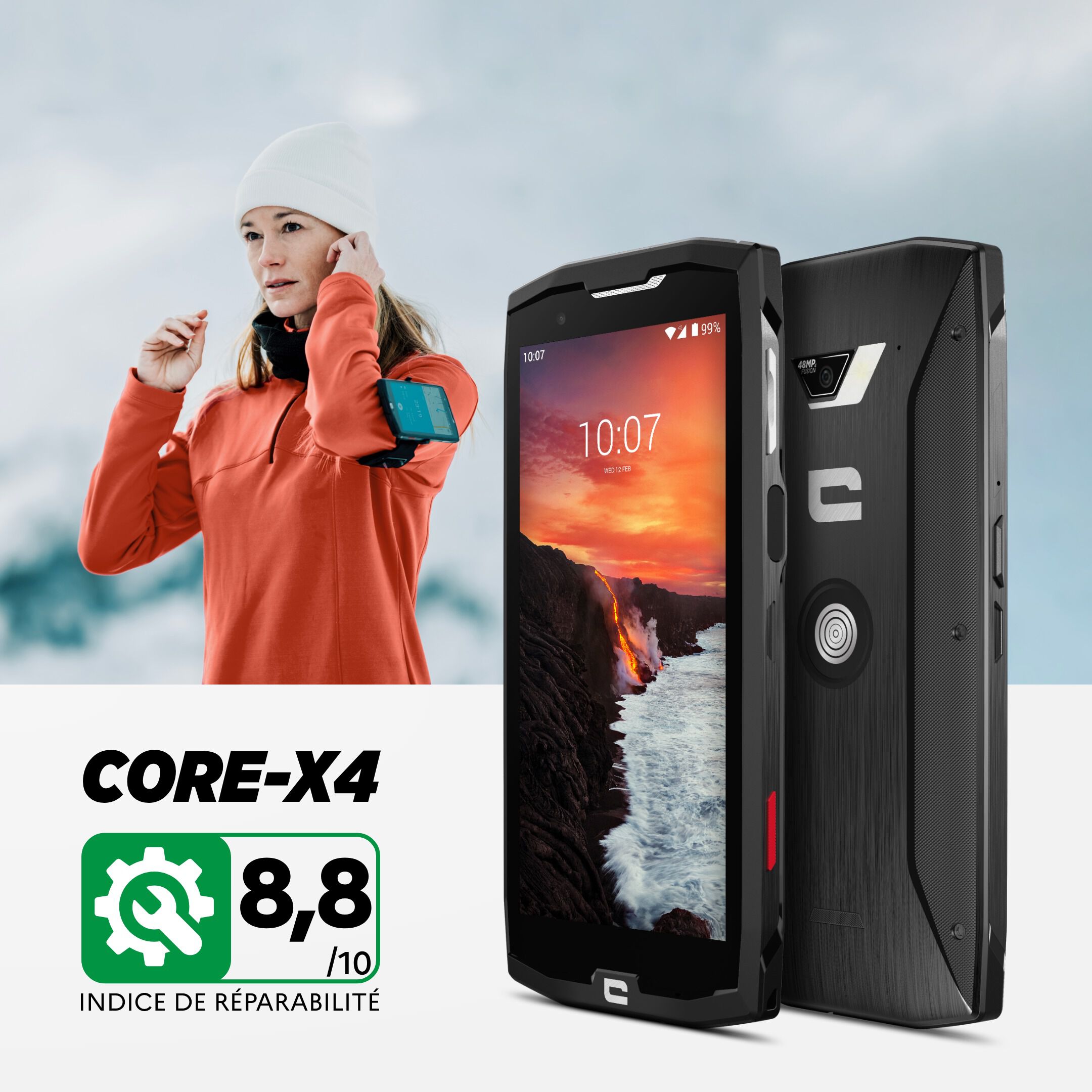 Indice réparabilité téléphone portable CORE-X4 Crosscall