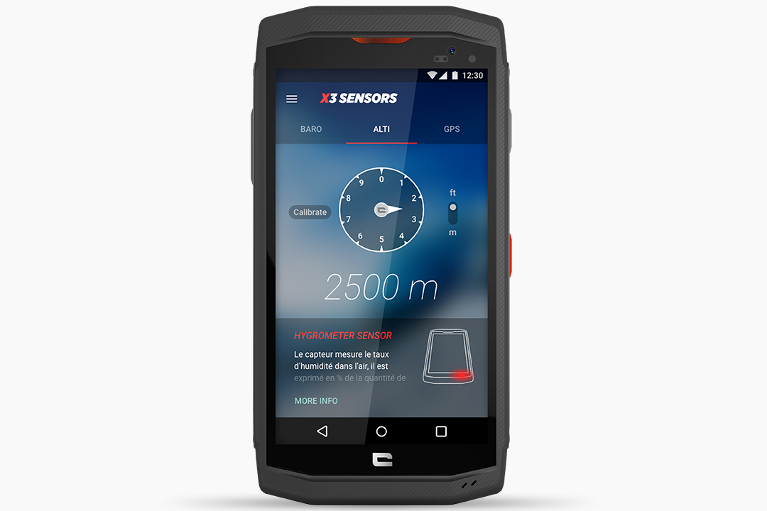 Smartphone Crosscall TREKKER -X3 altimetre