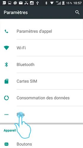 Partage de connexion smartphone Crosscall