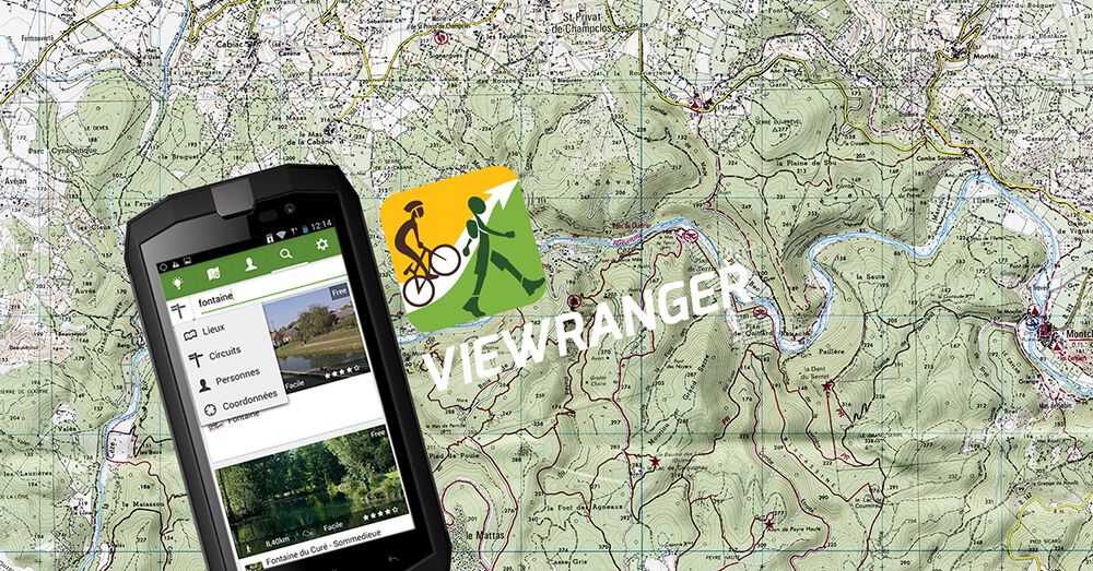 Smartphone Crosscall sur carte GPS