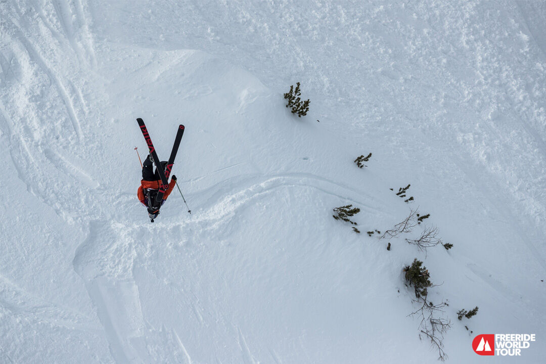 Laurent Besse during a session of freeride 