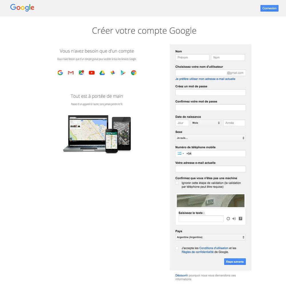 Compte Google