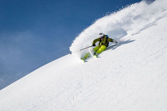 Skiing on the slopes
