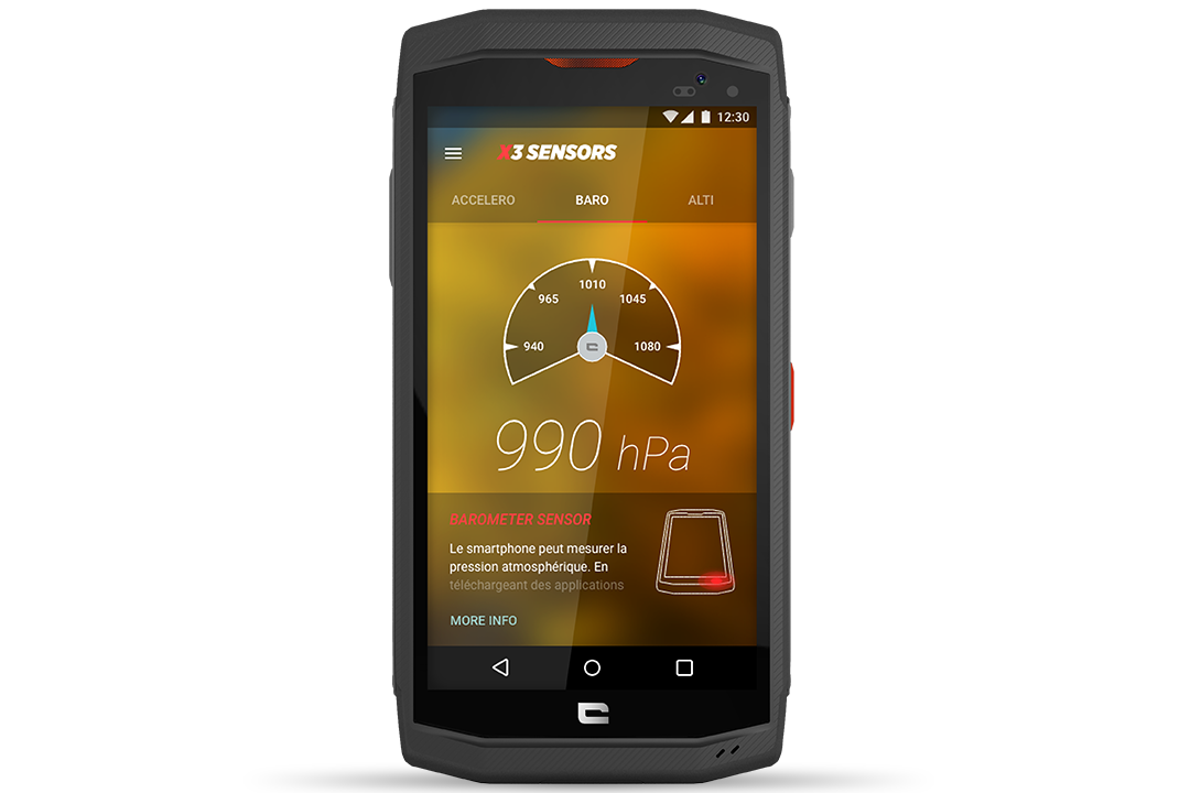 Smartphone Crosscall TREKKER-X3 baromètre