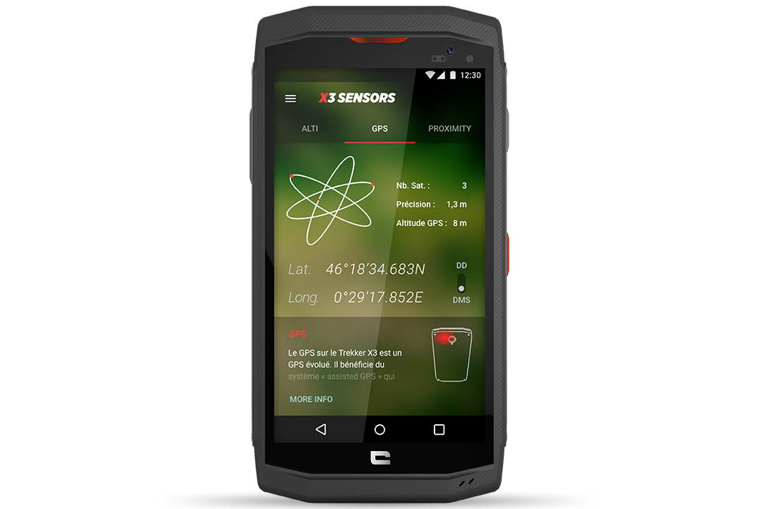 GPS on Crosscall phone
